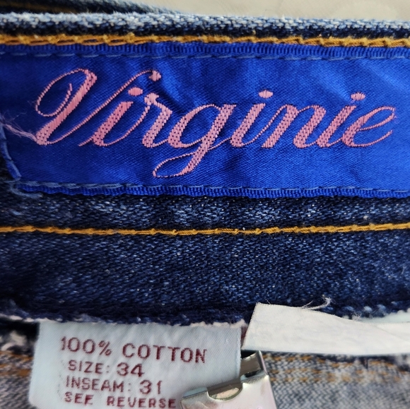 Virginie high waisted women's blue  jeans Size 34/ 31 - Picture 8 of 11